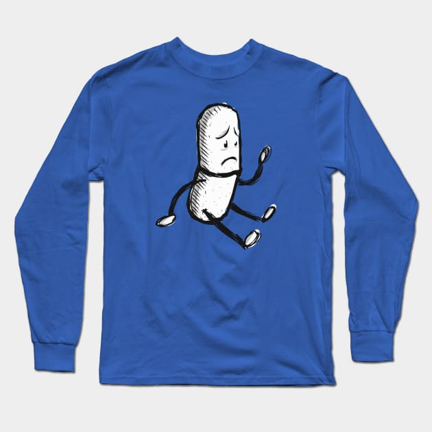 Concerned Capsule - Pharmacy Humor Long Sleeve T-Shirt by RxBlockhead